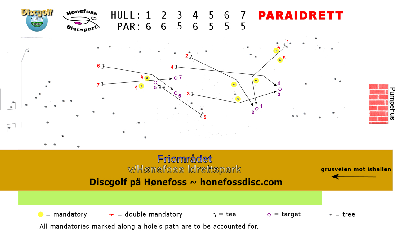 Hnefoss Discgolf, paraidrett bane