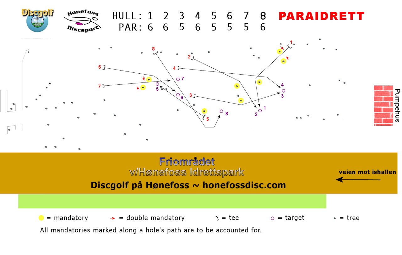 Hønefoss Discgolf, paraidrett bane
